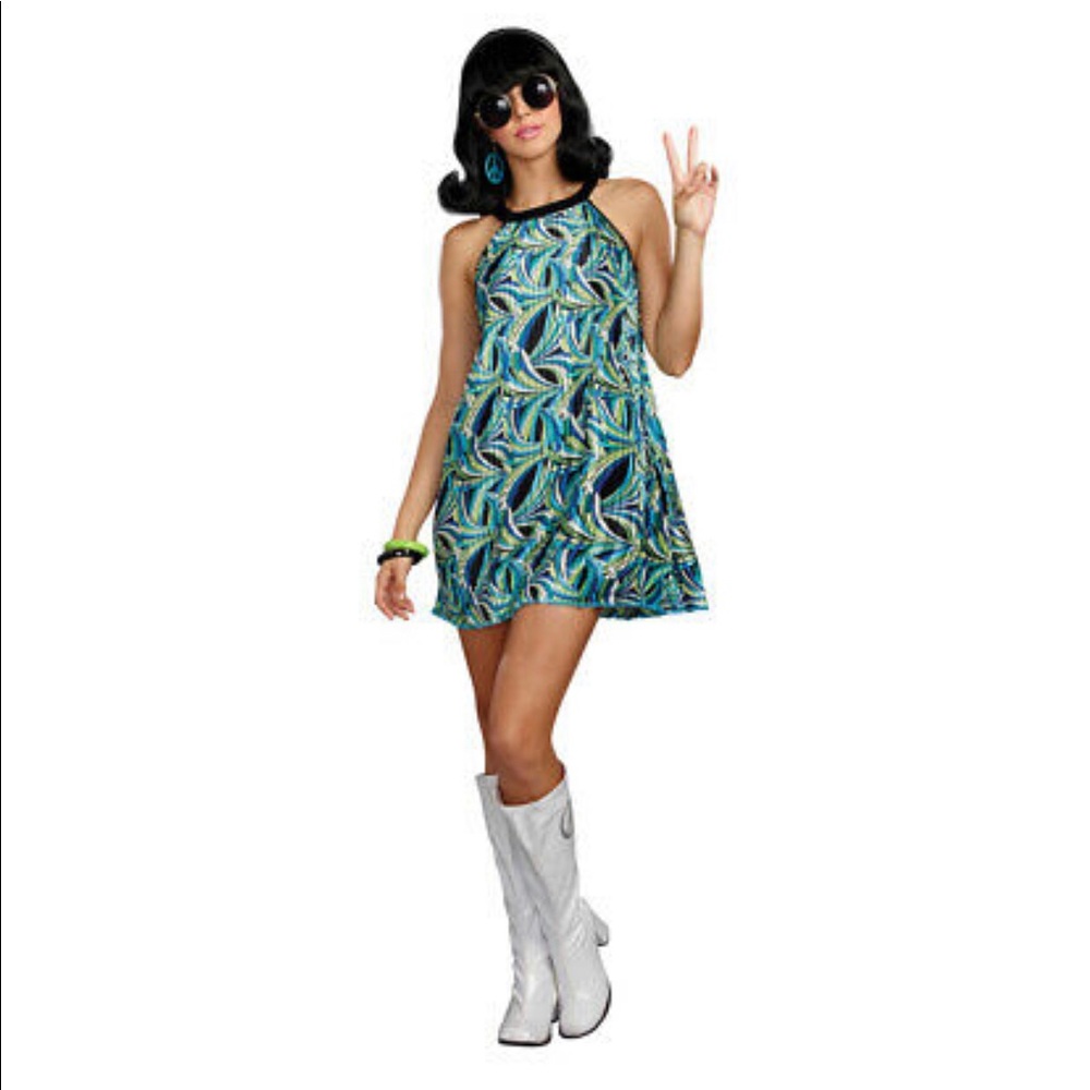 NWT Dreamgirl “The Beat Goes On” Retro Halloween Costume Size Medium